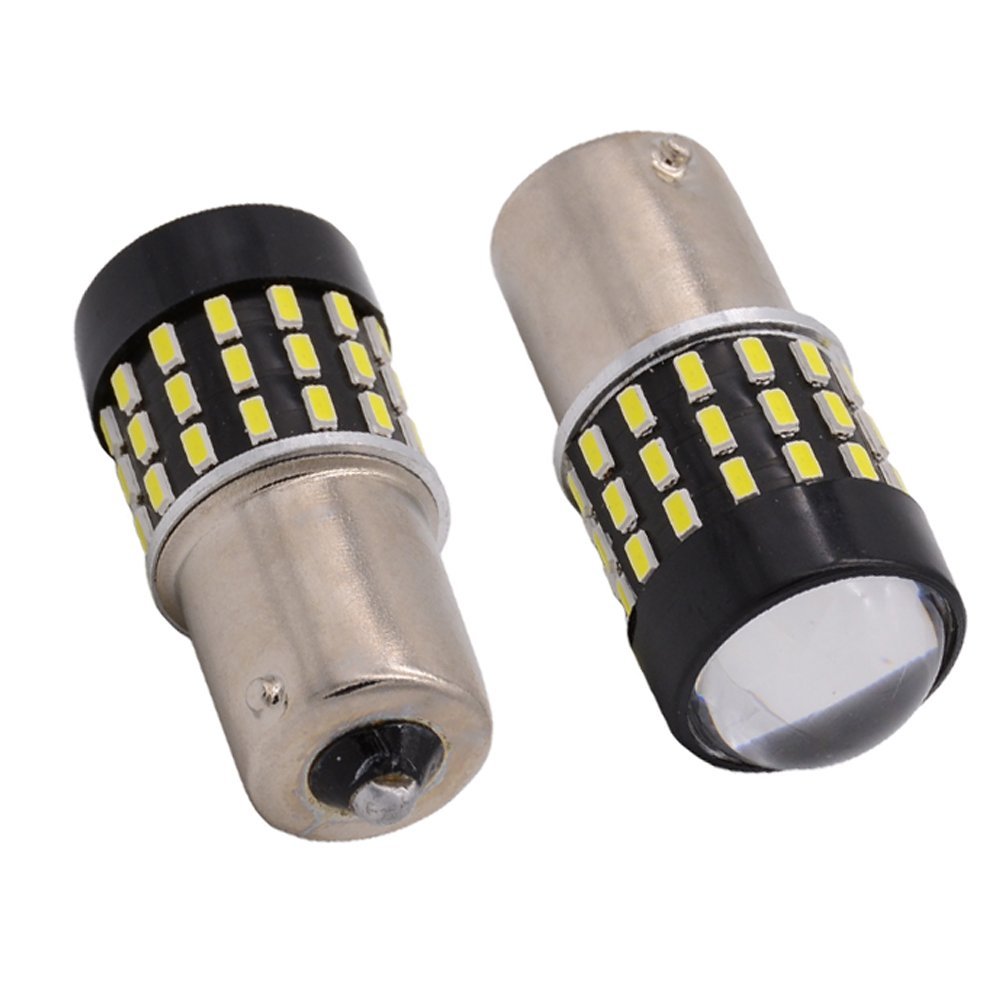 1156 (BA15S) LED Bulb - 54 SMD LED with Lens (2 pack