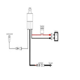 LED Light Bar Wiring Harness Kit 12V 40Amp Fuse Relay (1 light)
