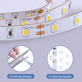 16ft Cool White LED Strip Light Kit - Non-Waterproof -  Dimmable
