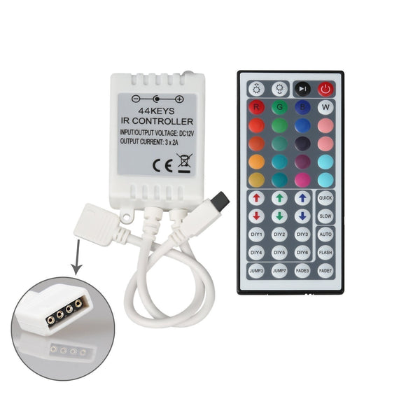 Mini RGB Controller with RF Remote - Color Changing Modes - 12V