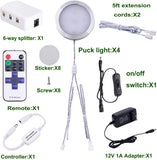 Under Cabinet Lighting Kit - 4 Pucks - Remote Control