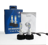 H9 Fanless LED Headlight/Fog Light Conversion Kit with Internal Drivers - 6000 Lumen/Set